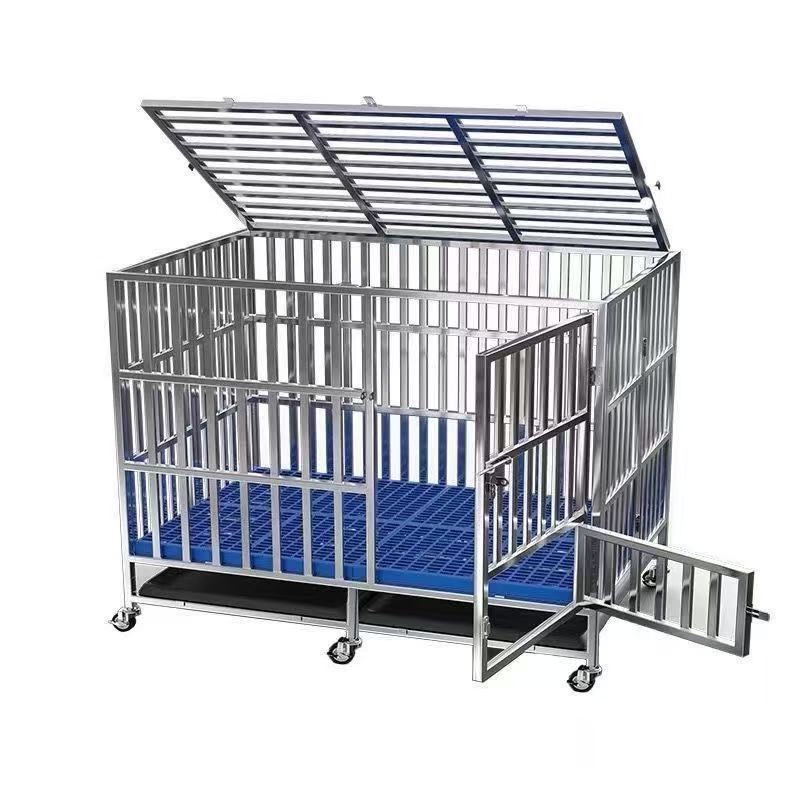 Custom 304 stainless steel boarding kennel door with escape-resistant latch