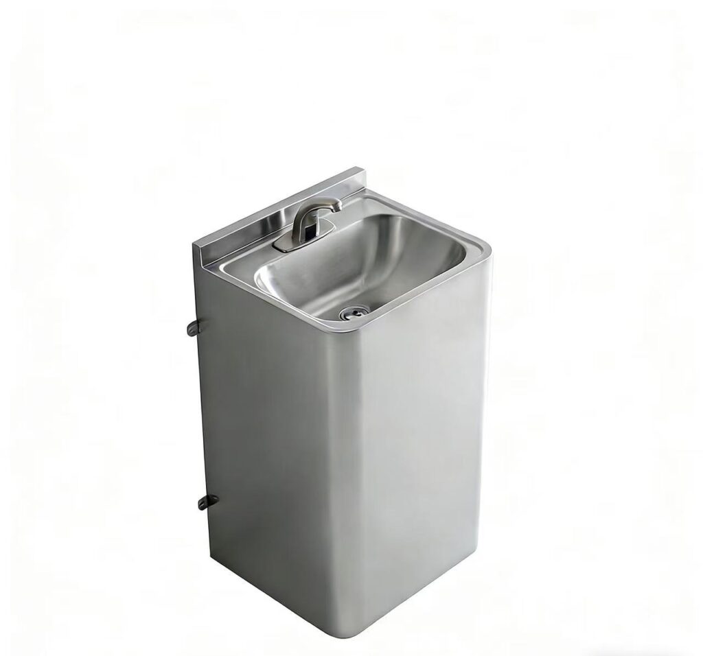 304 Stainless Steel Freestanding Mop Sink, Commercial Floor Sink for Janitorial Use