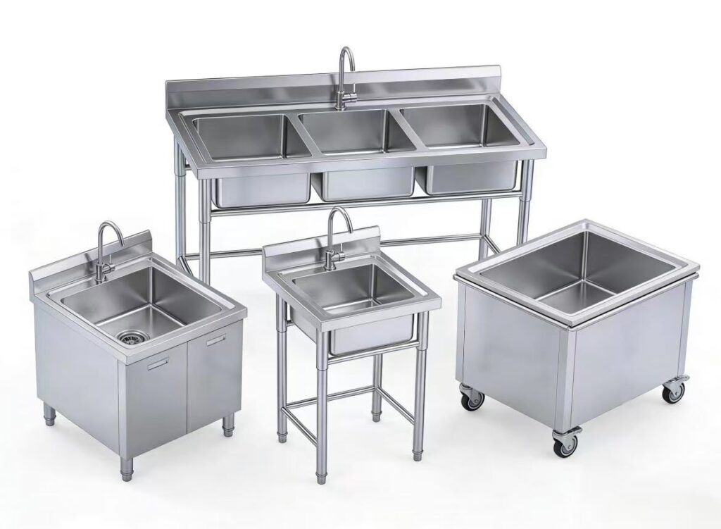 stainless steel commercial kitchen sinks and basins for catering